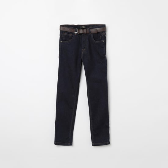 GINI & JONY Solid Slim Fit Jeans with Belt