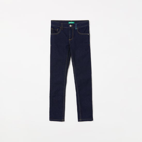 UNITED COLORS OF BENETTON Boys Solid Slim Fit Jeans