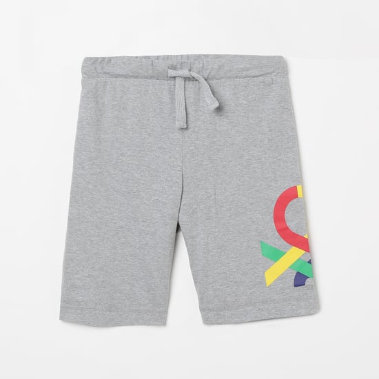 UNITED COLORS OF BENETTON Printed Drawstring Waist Shorts