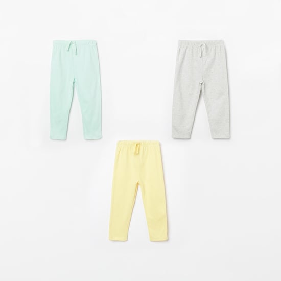 FS MINI KLUB Solid Drawstring Waist Track Pants - Pack of 3