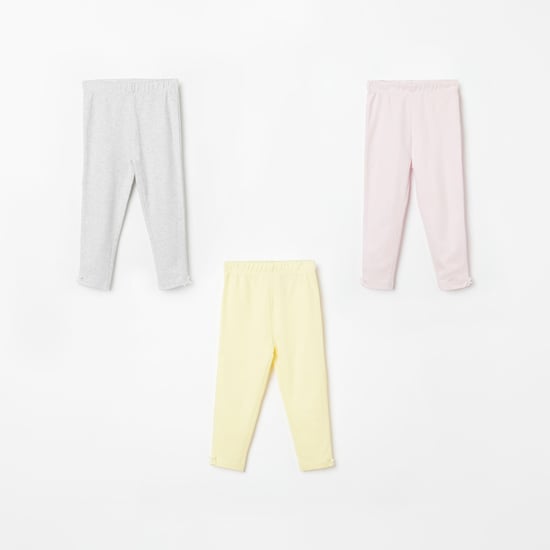 FS MINI KLUB Printed Knitted Leggings - Pack of 3