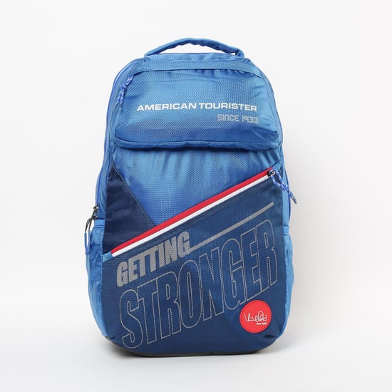 AMERICAN TOURISTER Typographic Print Unisex Backpack with Rain Cover