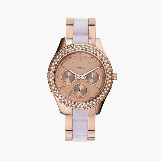 FOSSIL Stella Women Two-Tone Embellished Multifunction Watch - ES4755