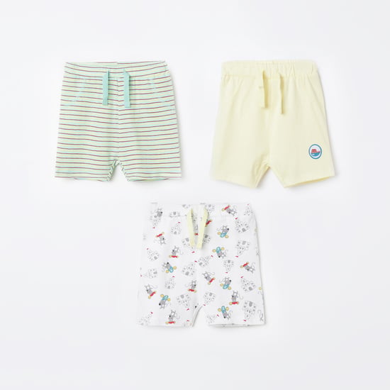 FS MINI KLUB Printed Drawstring Waist Shorts - Pack of 3