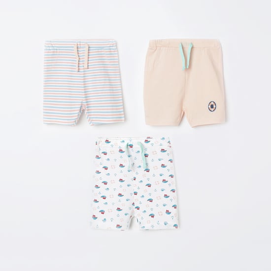 FS MINI KLUB Printed Drawstring Waist Shorts - Pack of 3