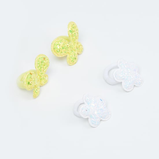 TONIQ KIDS Girls Butterfly Accent Rubberband - Pack of 4