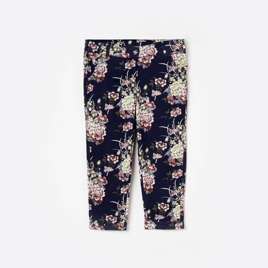 PEPPERMINT Floral Print Casual Trousers