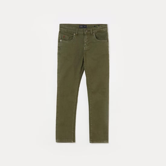 INDIAN TERRIAN Boys Solid Regular Fit 5-Pocket Jeans