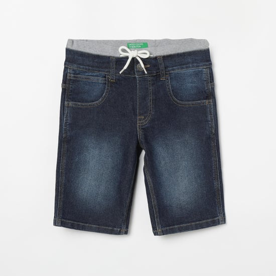 UNITED COLORS OF BENETTON Dark Washed Denim Shorts