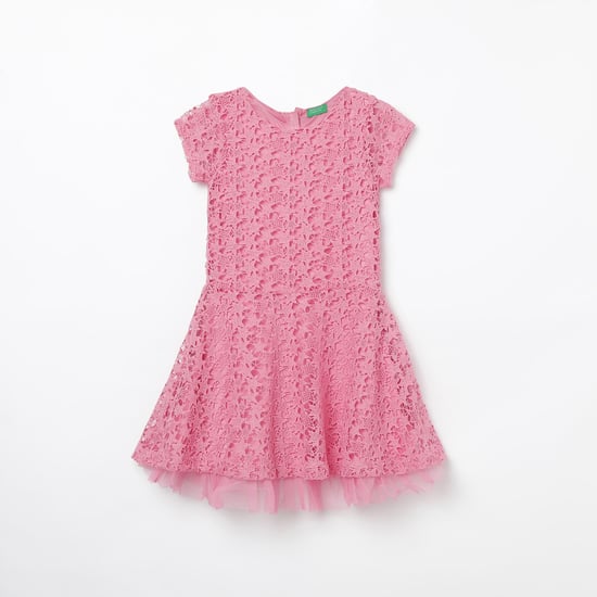 UNITED COLORS OF BENETTON Lace Fit & Flare Dress