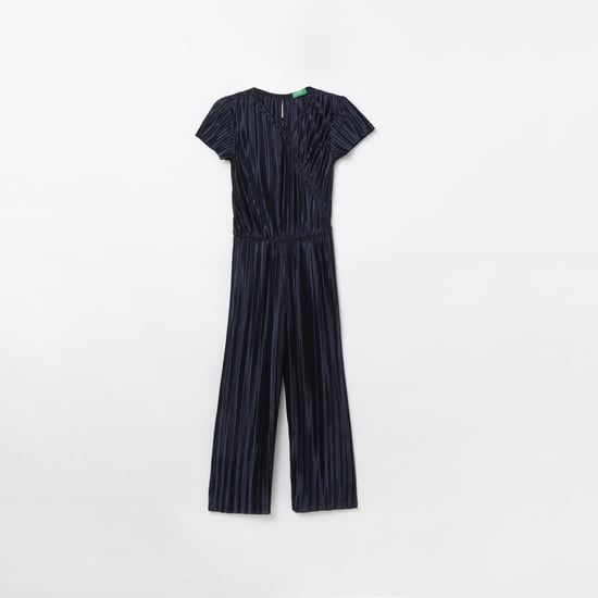 UNITED COLORS OF BENETTON Surplice Neck Pleated Jumpsuit