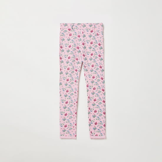 UNITED COLORS OF BENETTON Floral Print Slim Fit Treggings