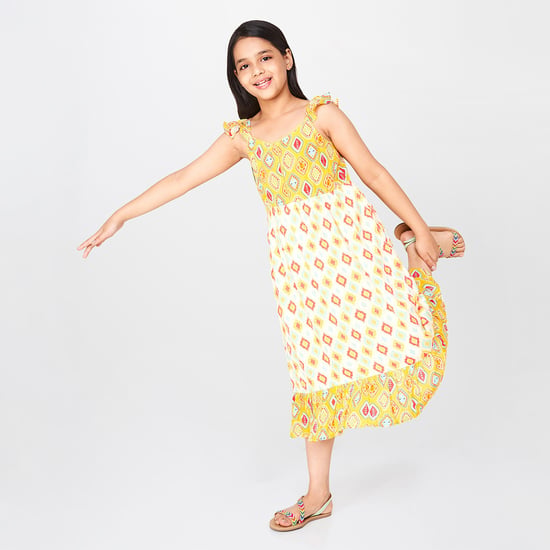 GLOBAL DESI Printed Sleeveless Dress