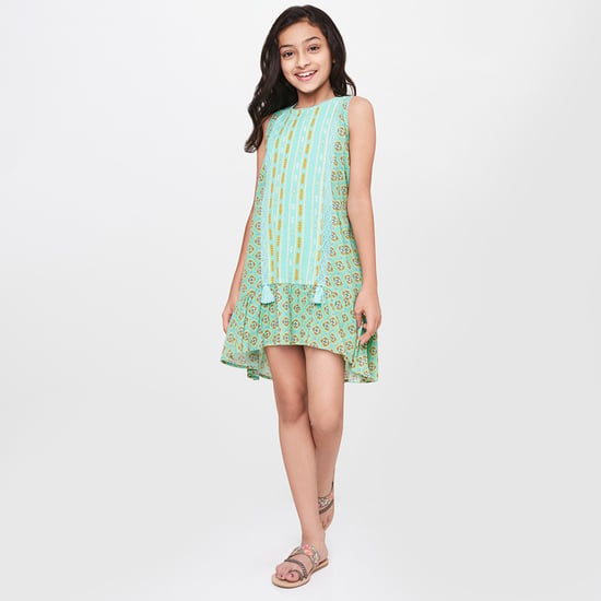 GLOBAL DESI Printed Sleeveless A-line Dress