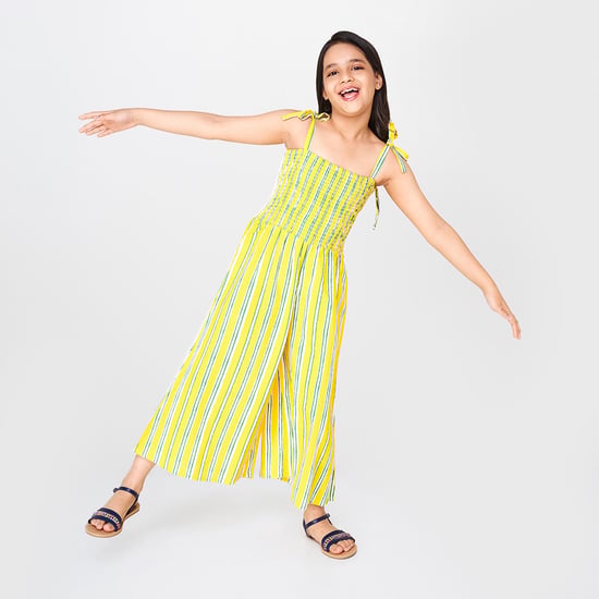 GLOBAL DESI Striped Sleeveless Jumpsuit