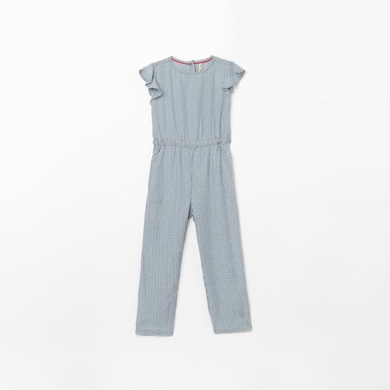 LEE COOPER JUNIORS Striped Jumpsuit with Flutter Sleeves