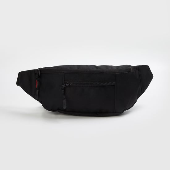 KAPPA Men Solid Zip-Closure Belt Bag
