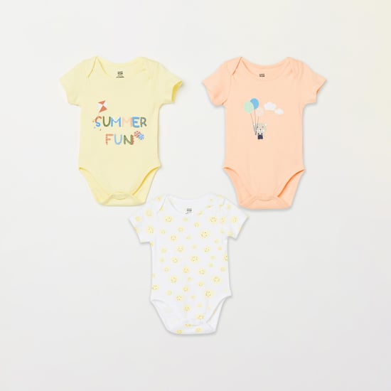 FS MINI KLUB Boys Printed Bodysuit - Pack of 3 Pcs.