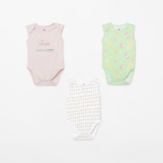 FS MINI KLUB Printed Rompers - Pack of 3