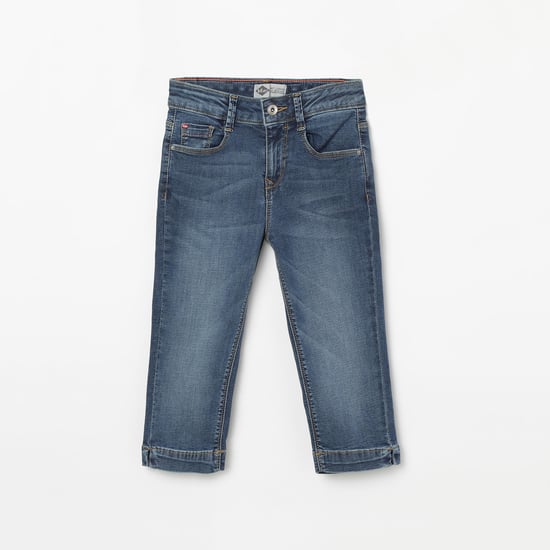 LEE COOPER JUNIORS Stonewashed Denim Capris