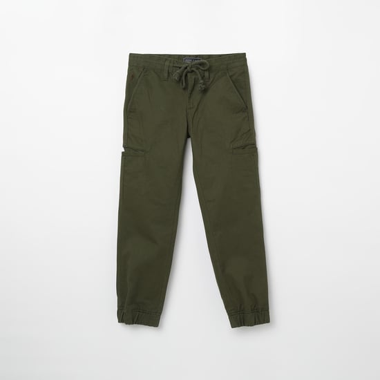 INDIAN TERRAIN Solid Drawstring Waist Joggers