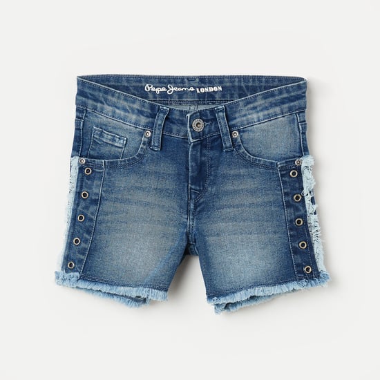PEPE JEANS Girls Stonewashed Denim Shorts