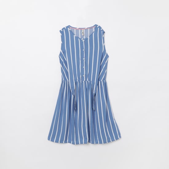 LEE COOPER JUNIORS Striped Sleeveless Fit & Flare Dress