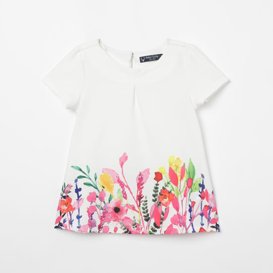 ALLEN SOLLY Printed A-line Top