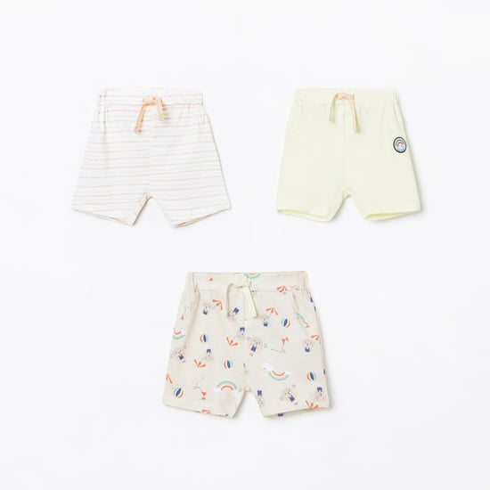 FS MINI KLUB Printed Elasticated Shorts - Pack of 3