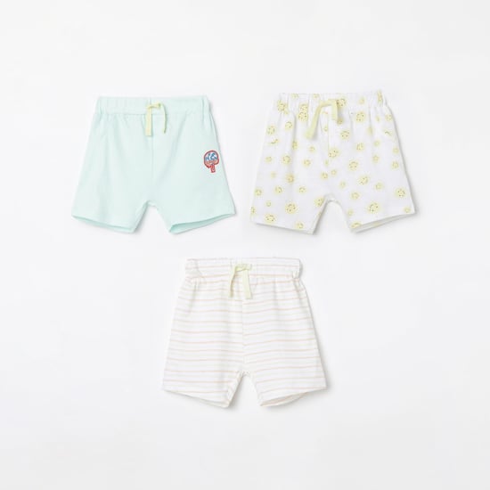 FS MINI KLUB Printed Drawstring Waist Shorts - Pack of 3