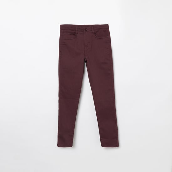 ALLEN SOLLY Printed Flat Front Trousers