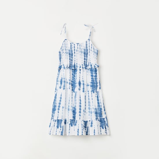 PEPE JEANS Girls Dyed A-line Dress with Tie-Up Straps