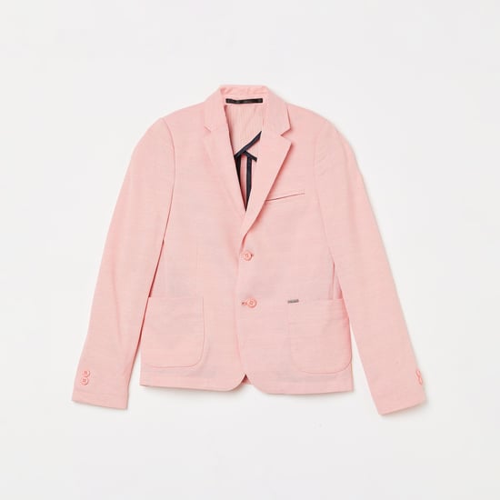 ALLEN SOLLY Boys Textured Full Sleeves Blazer