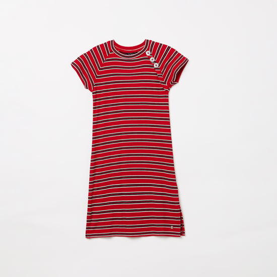 ALLEN SOLLY Girls Striped A-line Dress