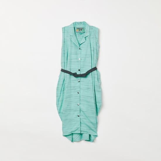 PEPPERMINT Girls Textured Sleeveless High-Low Shirt Dress