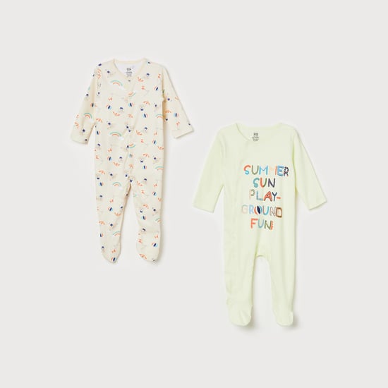 FS MINI KLUB Boys Printed Full Sleeves Sleepsuit
