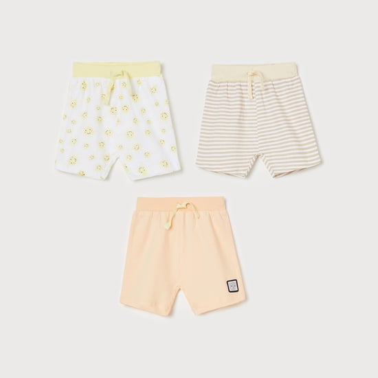 FS MINI KLUB Boys Printed Elasticated Shorts - Set of 3 Pcs