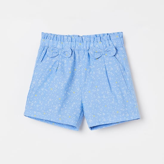FS MINI KLUB Girls Printed Bow Accent Shorts