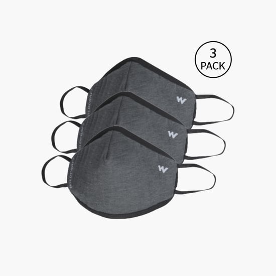 WILDCRAFT Unisex Textured Reusable Face Masks - Pack of 3