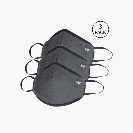 WILDCRAFT Unisex Textured Reusable Face Masks - Pack of 3