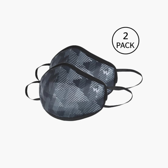 WILDCRAFT Unisex Printed Reusable Face Masks - Pack of 2