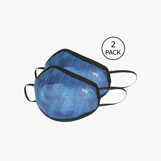 WILDCRAFT Unisex Printed Reusable Face Masks - Pack of 2