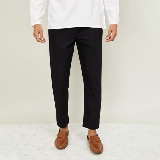 MELANGE Men Solid Elasticated Pyjamas