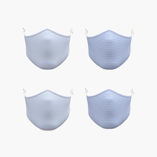 VAN HEUSEN Textured Reusable Anti-Pollution Face Masks - Pack of 4