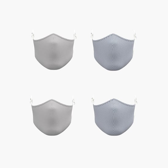 VAN HEUSEN Textured Resusable Face Mask - Pack of 4