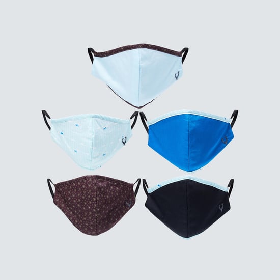 ALLEN SOLLY Boys Printed Reusable Melt Blown 9-10Y Face Mask - Pack of 5