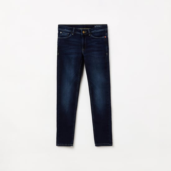 ALLEN SOLLY Boys Dark Washed Slim Fit Jeans