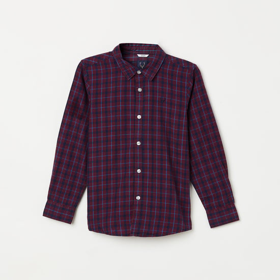 ALLEN SOLLY Boys Checked Full Sleeves Casual Shirt