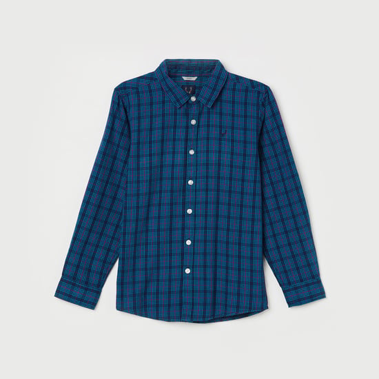 ALLEN SOLLY Boys Checked Full Sleeves Casual Shirt