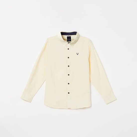 ALLEN SOLLY Boys Solid Regular Fit Casual Shirt